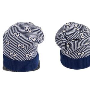 NWT Gucci Kids GG intarsia-knit beanie hat Size L